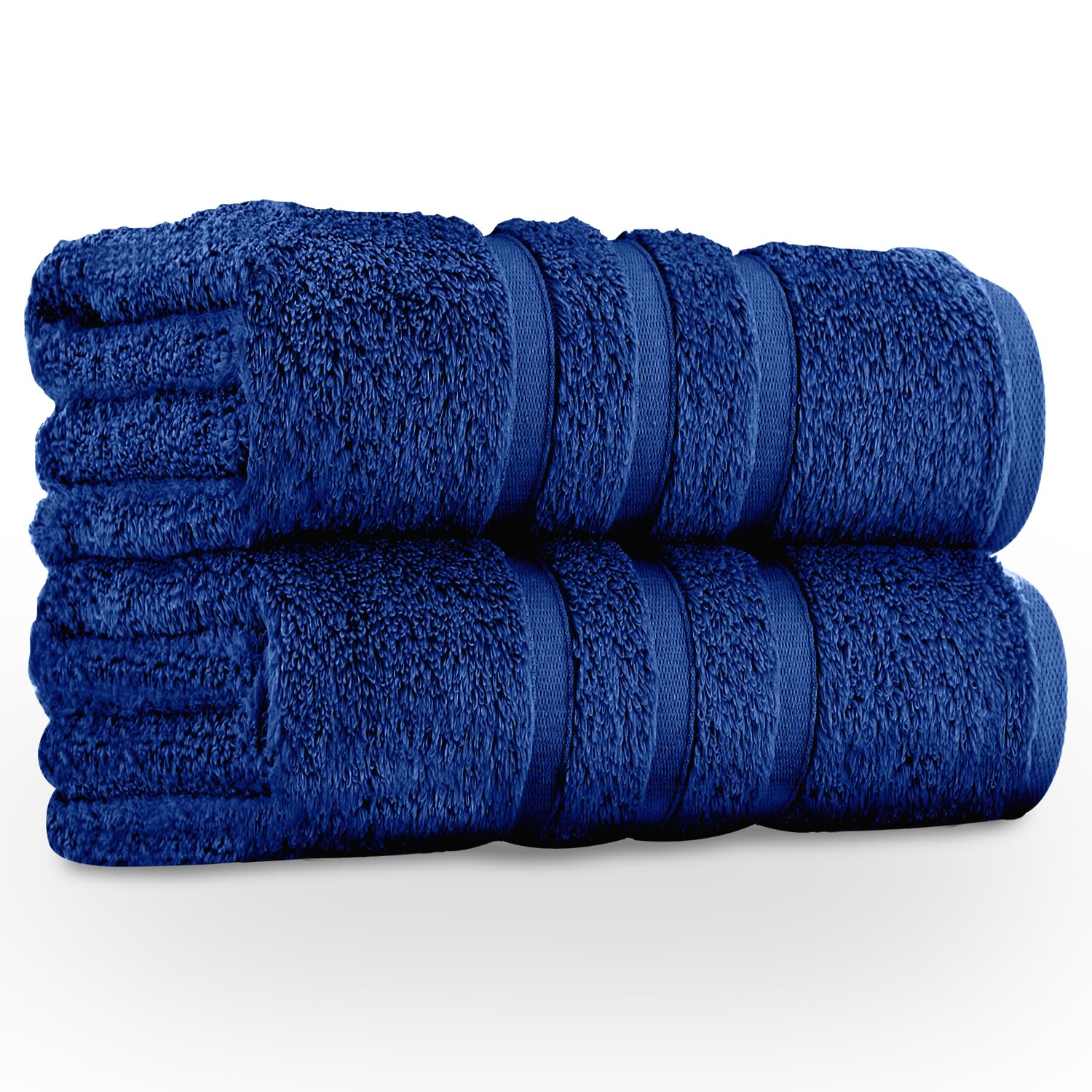 GC GAVENO CAVAILIA 550 GSM Hand Towels - Pack of 2 - Egyptian Cotton Towel - Highly Absorbent & Quick Dry Bathroom Towels Sets - Washable Spa Saloon Gym Towel, Electric Blue