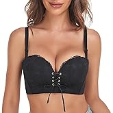 FallSweet Add Two Cup Lace Bras for Women Push Up Wirefree Brassieres
