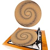 Briwooody Cork Turntable Mat, for 11.8 Inches Record Player,Dots Art | 3mm Thick, Psychedelic Geometric, Turntable Slipmat, for Better Sound Support and Cleaner Audio Output, Vinyl Record Player