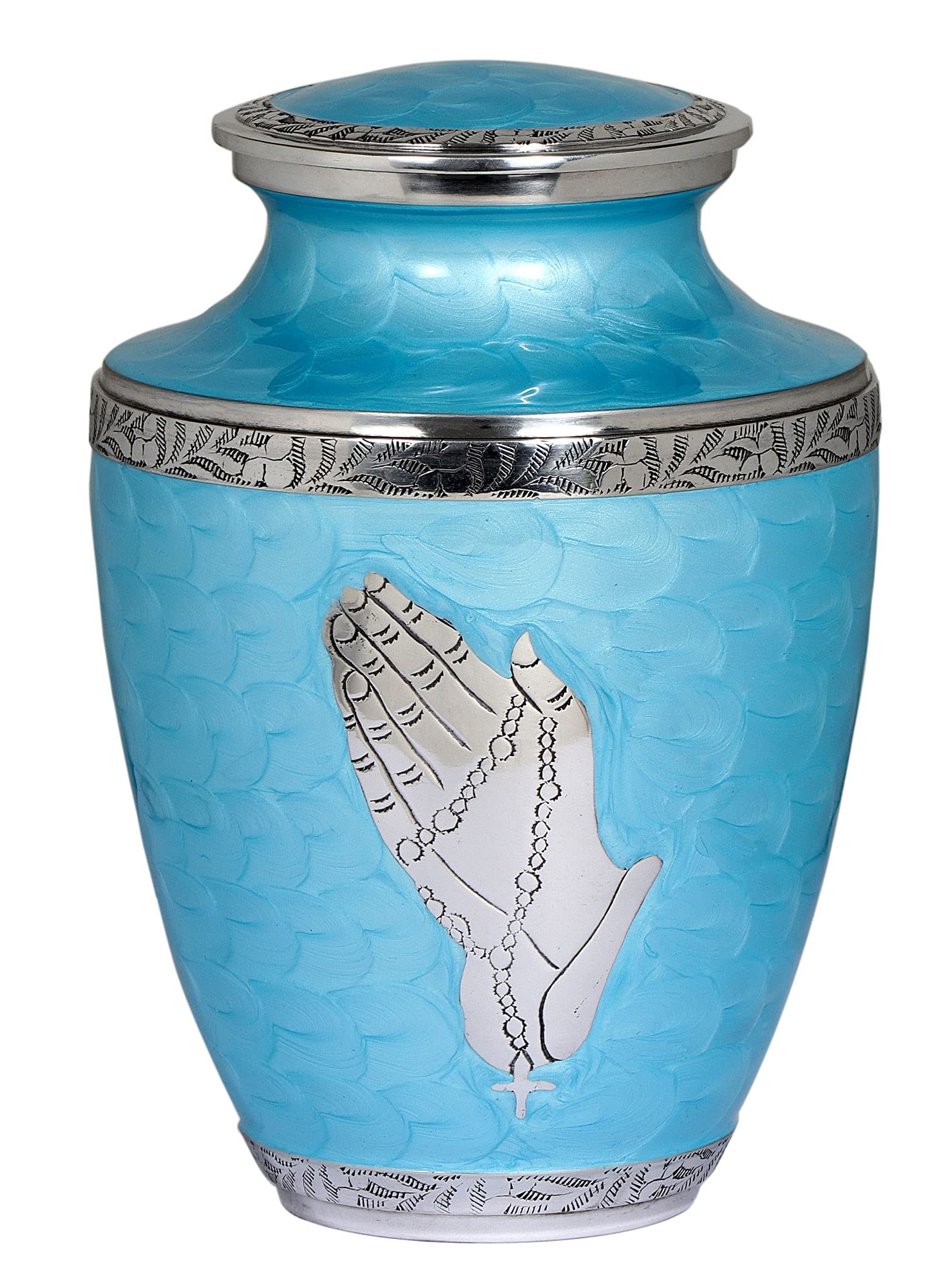 BOLD & DIVINE Modern Pearl Mint Cremation Urn | Large | 200 cubic Inches | For Human Ashes Adult Memorial, Burial, Funeral Cremation Urn — image 1