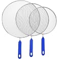 Grease Splatter Screens Set Of 3 - Stainless Steel Mesh Splatter Guards For Frying Pans & Pots (8", 9.5", 11") - View #4