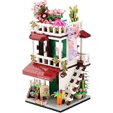 Mini Flowers House Micro Building Block Set, Sakura Shop Kit