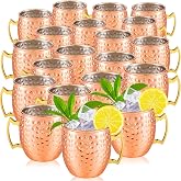 Tessco for you Moscow Mule Mugs Bulk, Mule 19 oz, Rose Gold, 30 Pcs | Hammered Copper Cups, Stainless Steel Lining and Gold Brass Handles for Chilled Drinks, Coffee, Wine, Wedding, Kitchen