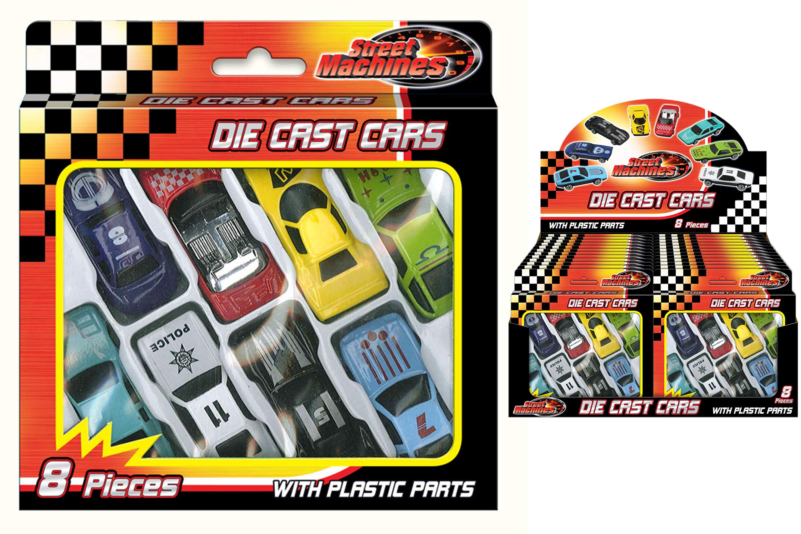 MTS 8 Pcs Die Cast Racing Car Vehicle Play Set Cars Kids Boys Toy