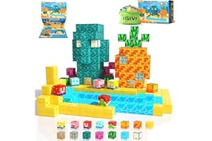 IGIVI Magnetic Blocks - Build Mine Magnet World Ocean Set, STEM Building Toys for Kids Ages 3-5 5-7 6-8, Classroom Must Haves Toddler Toys, Mine Magworld Toys for Boys & Girls, Kids Game Gifts