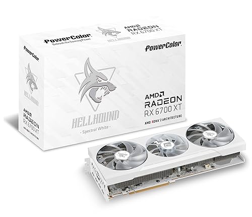 PowerColor Hellhound Spectral White AMD Radeon RX 6700 XT Gaming