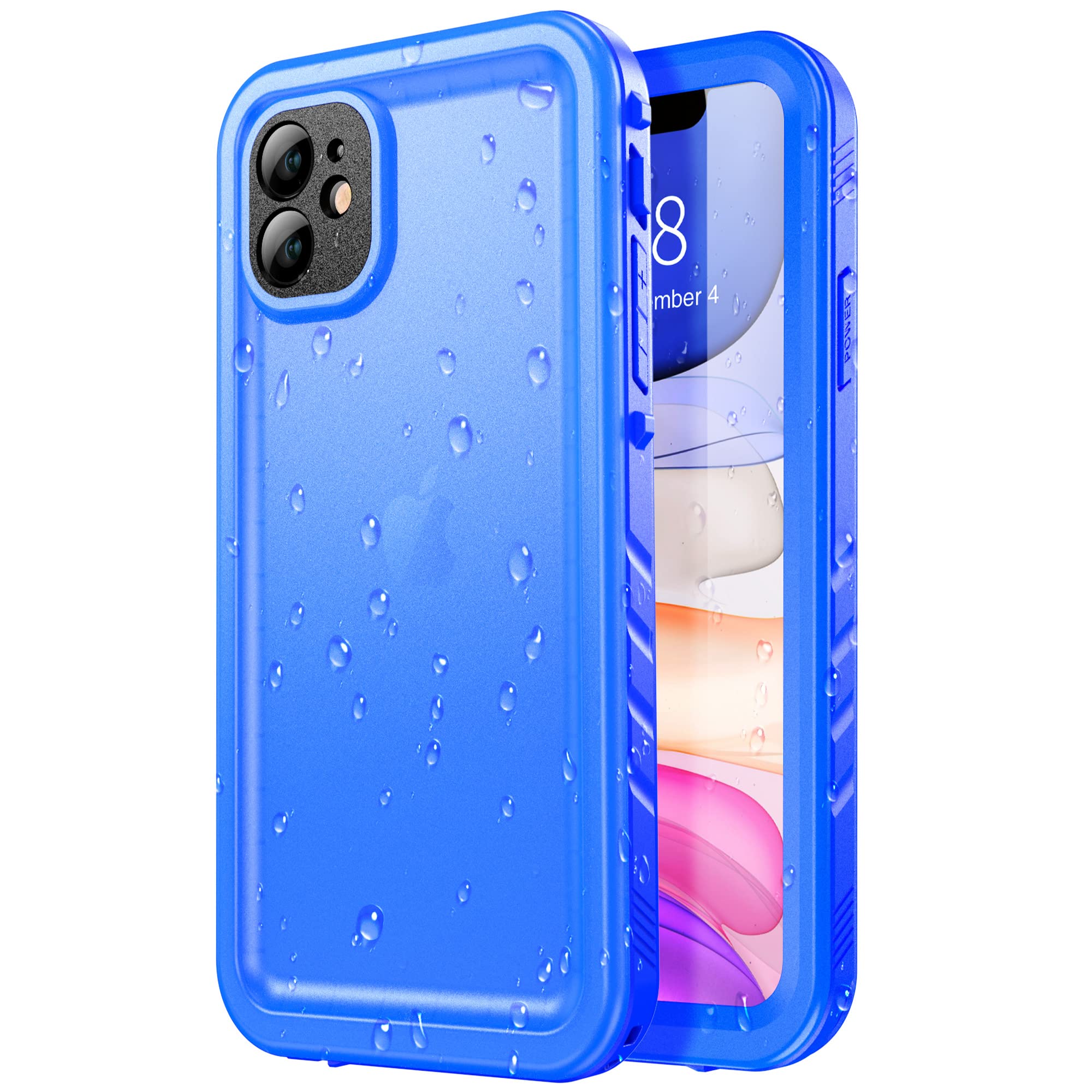 SPORTLINK for iPhone 11 Waterproof Case - Shockproof Heavy Duty Front and Back Cover with [Built in Screen/Camera Protector] 360 Full Body Protective [Dustproof][IP68 Underwater]-6.1" Blue — image 1