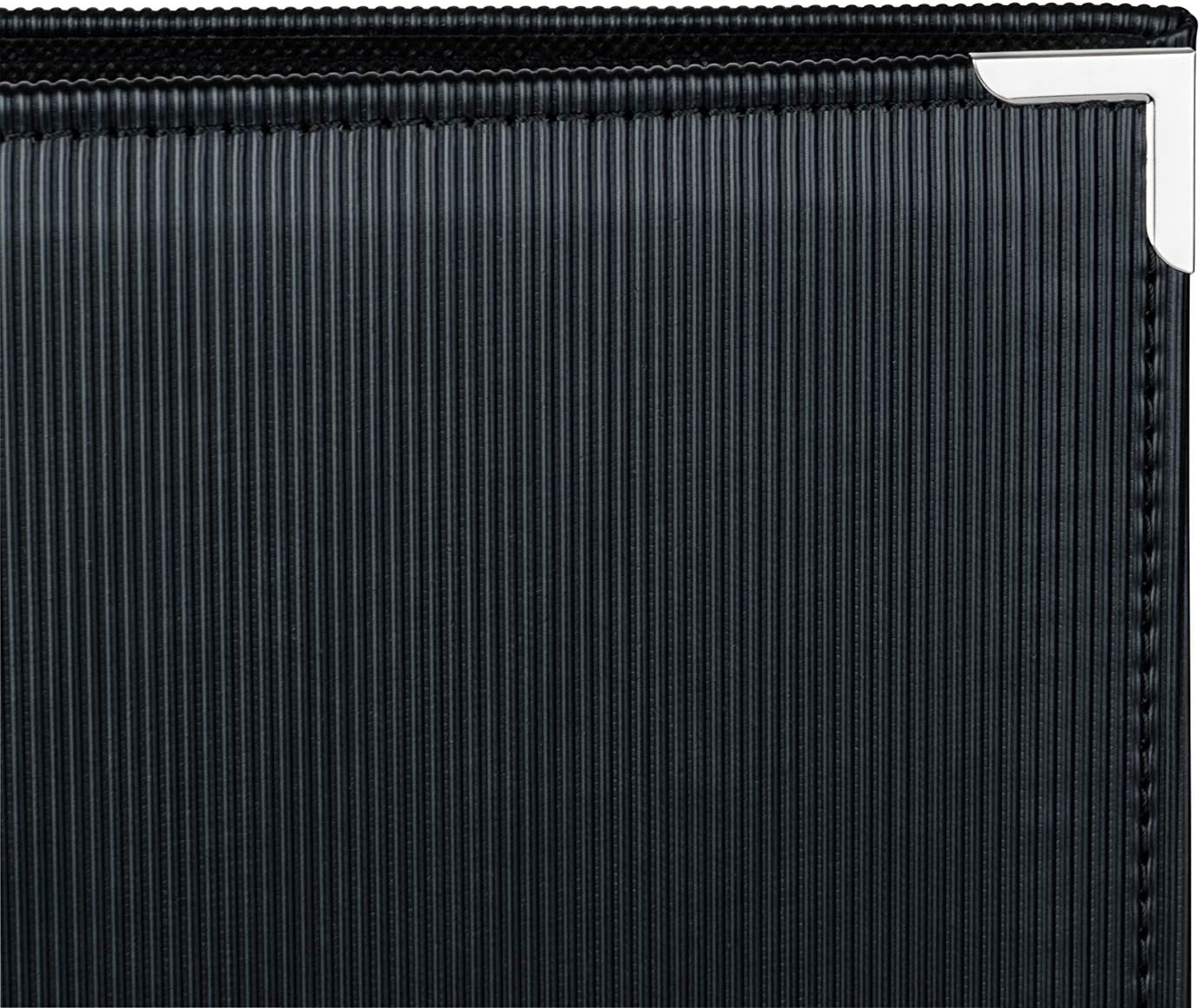 Kenro Black Textured Photo Album (300 Photos), 6x4"/10x15cm Photograph Album with Silver Corners & Slip-In Pages - Image 4