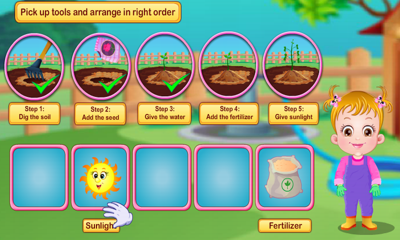 Baby Hazel Gardening Time