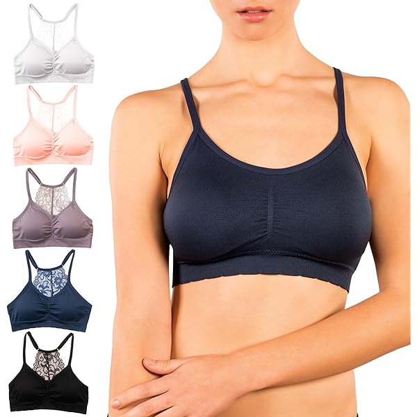 ToBeInStyle Lot De 6 Soutiens-gorge De Sport Heather