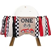 Race Car One High Chair Banner - Race Car 1st/First Birthday Party Decorations,Boy First Race Car Banner,Car Racing One Birthday Highchair,Race Car 1st Photo Prop Cake Smash