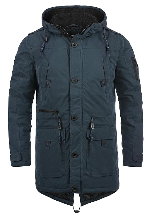 !Solid Davido Herren Jacke Parka Mantel Lange warme Übergangsjacke gefüttert mit Kapuze