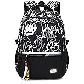 MITOWERMI Boys Backpack for Kids Letters School Bags for Elementary Primary Student Bookbags Middle Backpacks Teen Casual Travel Back Pack