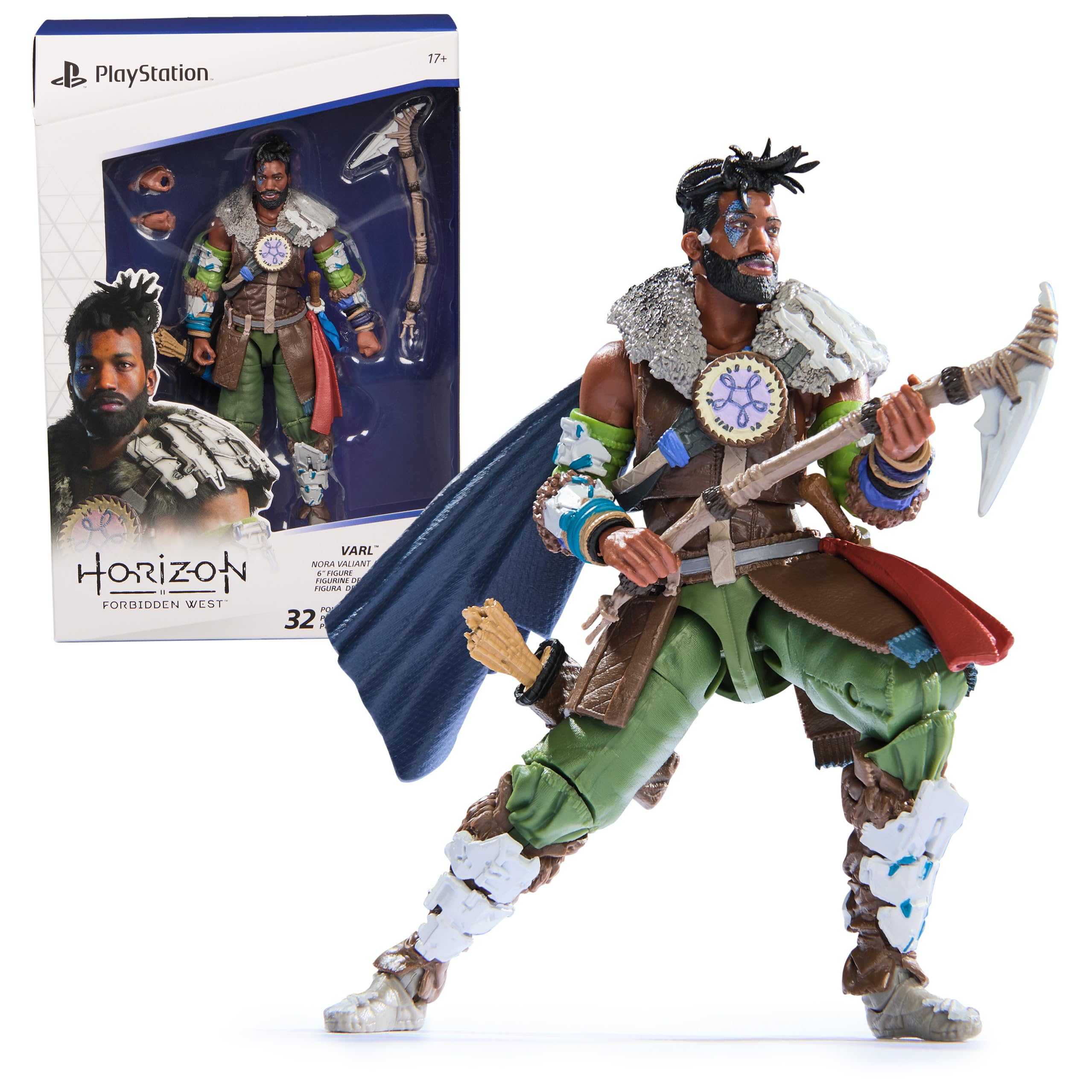 PlayStation, Horizon Forbidden West, 6” Varl Action Figure with 3 Accessories, The Shapes Collection, for PS5 Fans & Collectors Ages 17+