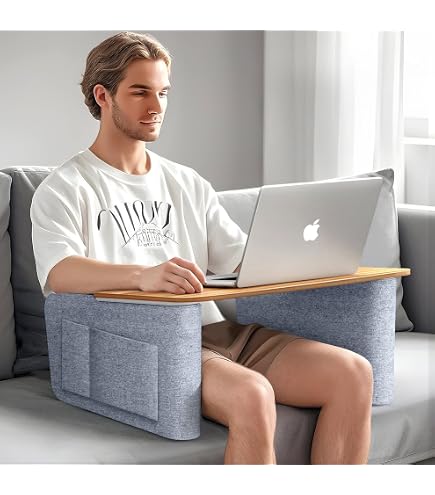 Memory Foam Reading & Gaming Pillow With Side Pocket | Bed Rest Pillow For Arm Support