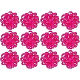 The Gift Wrap Company Decorative Confetti Gift Bows, Medium, Magenta, pack of 12