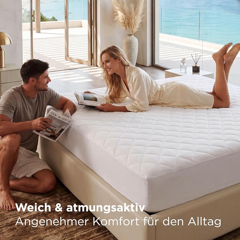 Matratzenschoner 140x200cm Wasserdicht - Matratzenbezug Weiß