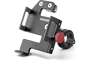 ROCKBROS Bike Phone Holder Bike Phone Mount Holder Aluminum Handlebar Mounted Cell Phone Holder Universal Bicycle Phone Mount