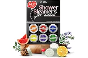 Zen & Hearth Shower Bombs Steamers (6 Pack) – Made in Canada Aromatherapy Shower Steamers for Women, Valentine’s Day Gift for