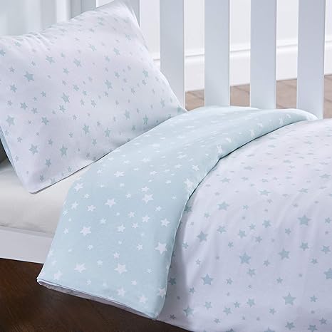 silent night cot bed duvet and pillow