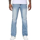 MZNBURAM Men's Stretch Regular Fit Bootcut Flared Jeans Cotton Fashion Comfort Flex Waist Denim Pants