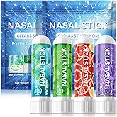 Nasal Stick (8 Pack) - Enhances Alertness, Boosts Focus and Breathing with Fresh Cooling Sensation - Portable Breathe Easy Ar