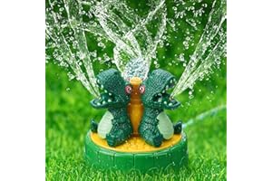 KKUYT Outdoor Water Sprinkler for Kids Cute Dinosaur Sprinkler Toy with Nozzle, Fun Summer Water Play Toys for Backyard Lawn 