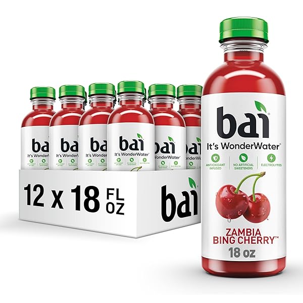 BAI ANTIOXIDANT INFUSED WATER BEVERAGE, ZAMBIA BING CHERRY,...