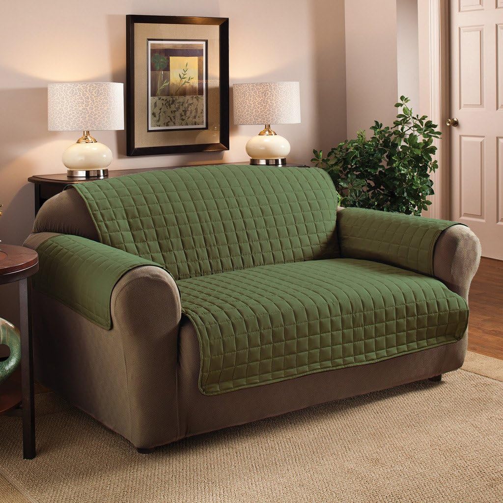 MHS Home Luxury Quilted SOFA Pet Dog Furniture Protector, SAGE