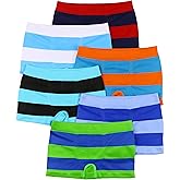 ToBeInStyle Boy's Pack of 6 Seamless Microfiber Boxer Briefs w/Appliques