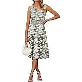 BerryGo Womens Summer Floral Midi Dress Sleeveless Flowy A-Ling Button Tiered Casual Vacation Beach Long Sun Dress 2025