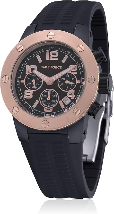 Time Force Reloj con Correa de Caucho TF4004M15: Amazon.es ...