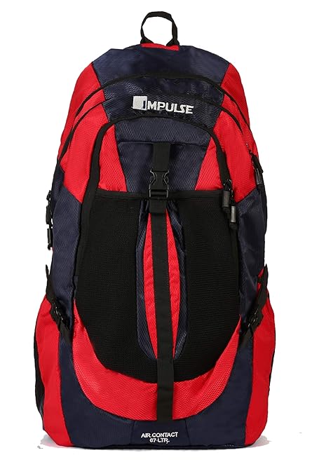 Impulse 65 Ltrs Red Trekking Backpack (Air Contact 65 LTR Red)