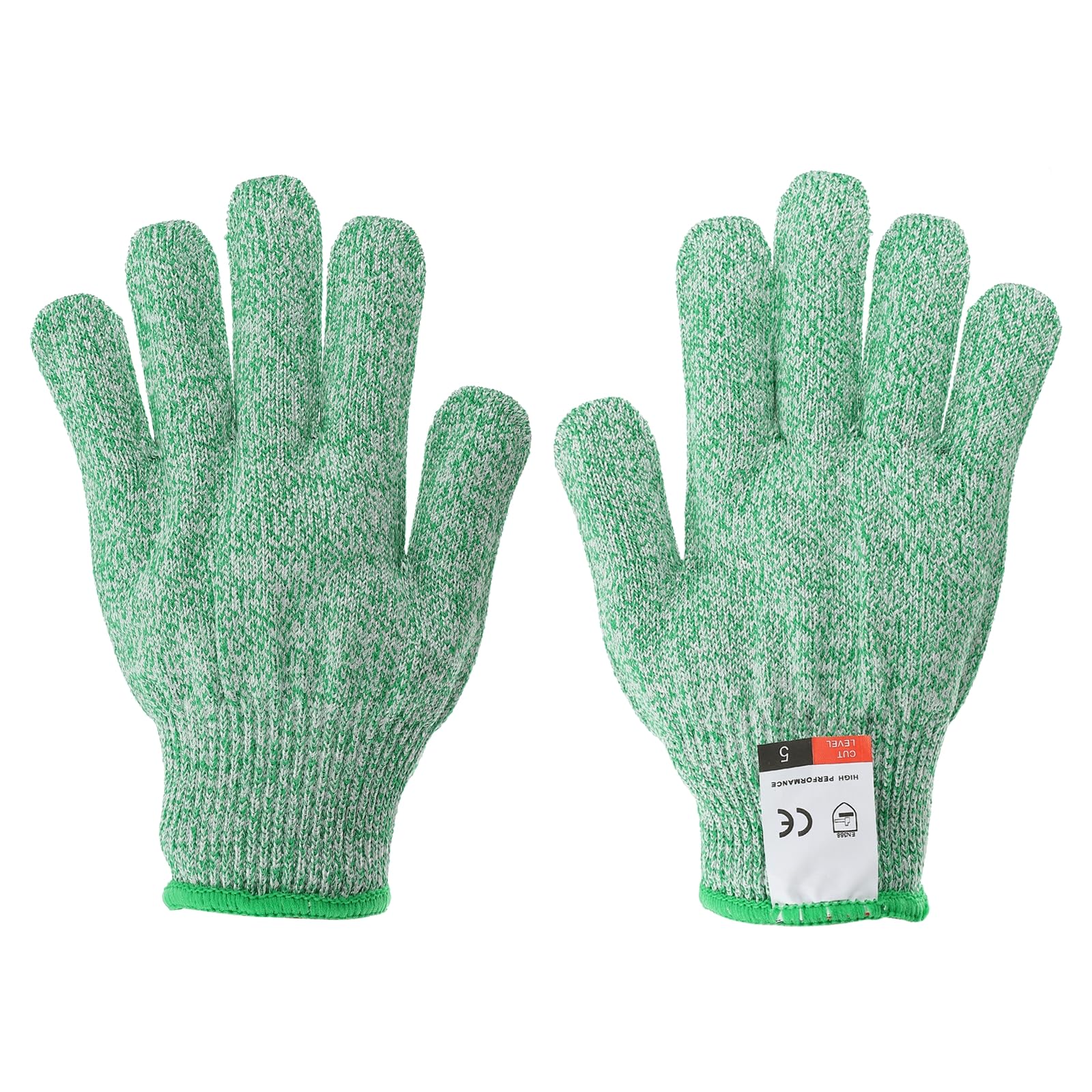 PATIKIL Cut Resistant Gloves, 1 Pair Level 5 Protection Anti Cutting Gloves Cut Proof Gloves for Kitchen Wood Carving Working, Small, Green
