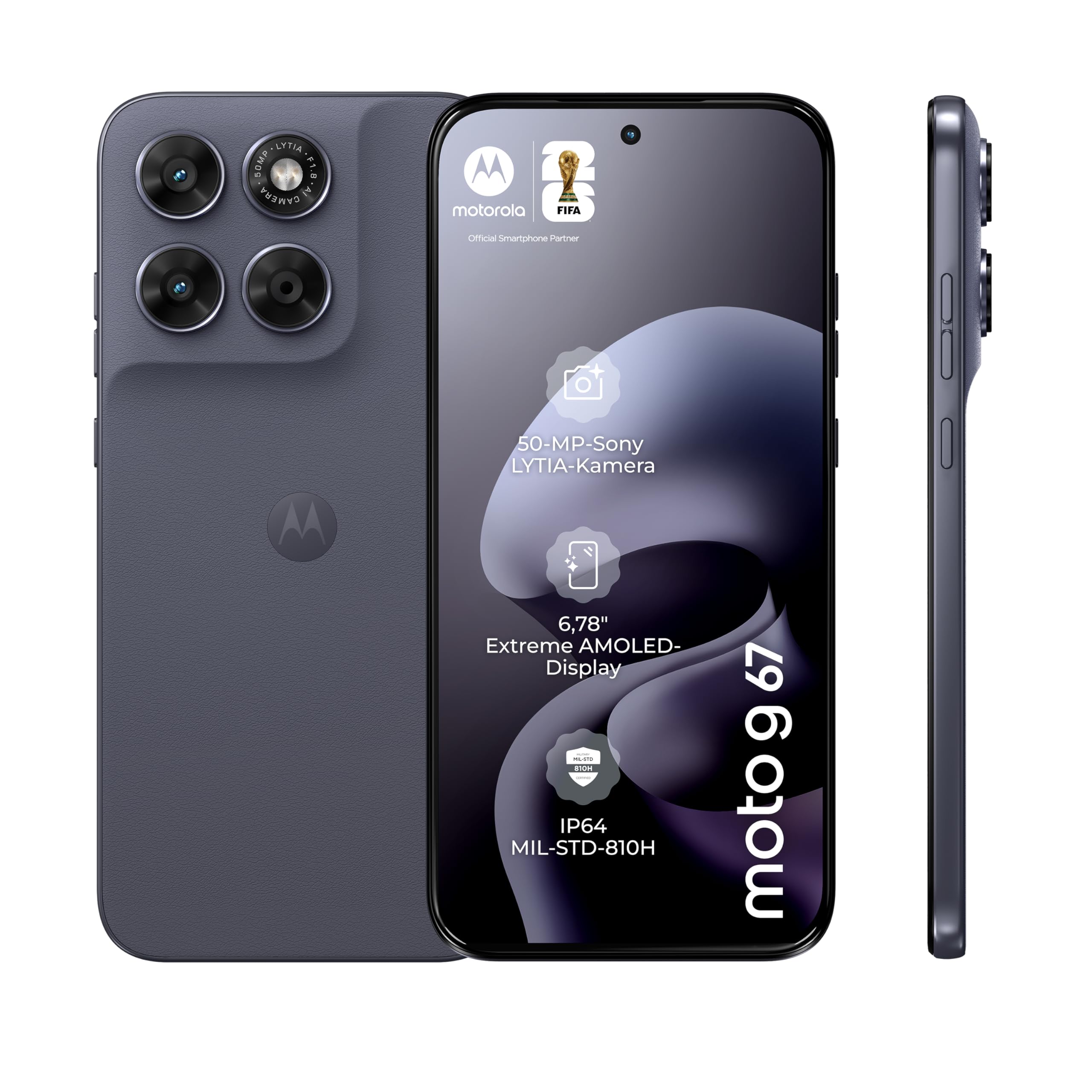 Motorola Moto g67 5G Smartphone 50-MP-Kamera 4-256 GB Arctic Seal