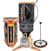 Jetboil Flash Java 1.0L Portable Fast Boil Stove with Silicone French Press and 1-Step Auto Ignition for Camping and Backpack