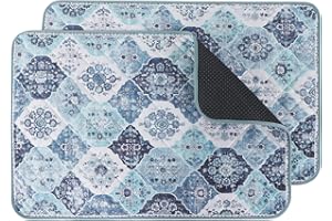 IEUUMLER Washable Pee Pads for Dogs, 2 Pack Reusable Pee Pads for Dogs Non-Slip Grip, Super Absorbent Waterproof Puppy Pads for Potty training, Playpen, Crate, Whelping Box EU011 (Blue,36" x 48")