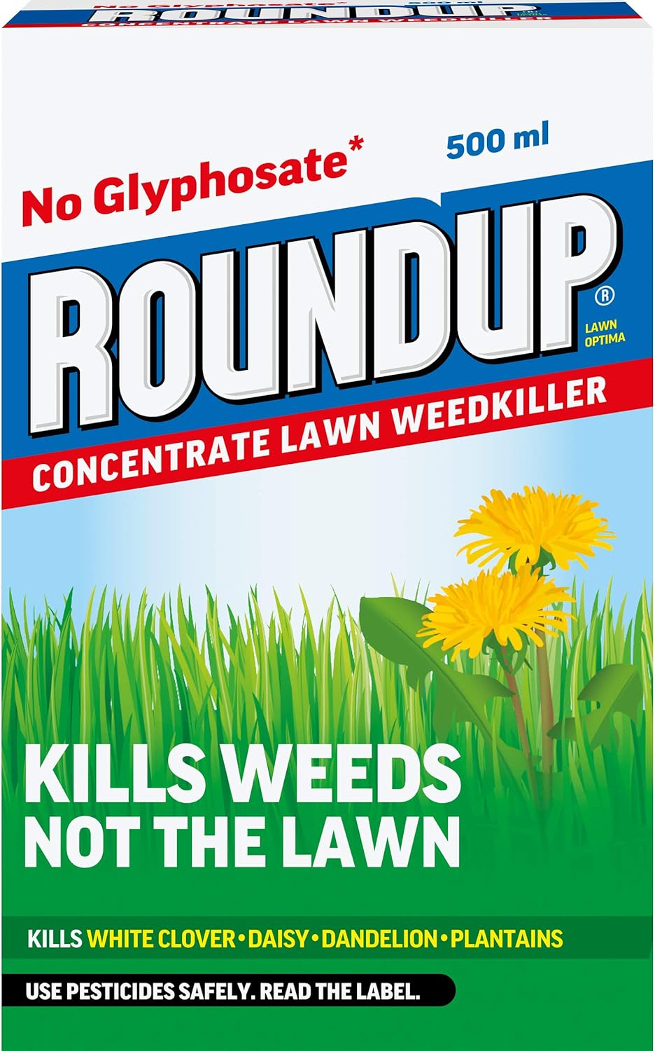 Roundup 119944 Powerful Lawn Weed Killer GlyphosateFree CONCENTRATE 500 ml, Blue BigaMart