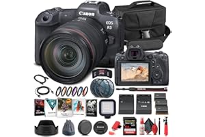 Canon EOS R5 Mirrorless Digital Camera with 24-105mm f/4L Lens (4147C013) + 64GB Memory Card + Case + Corel Photo Software + 