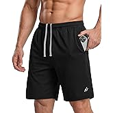 NY Threads Breathable Mesh Mens Athletic Shorts Loose-Fit Quick Dry Shorts | Lightweight Activewear Knit Workout Shorts with Pockets 8 Inch Inseam Gym Short Elastic Waistband with Drawstring