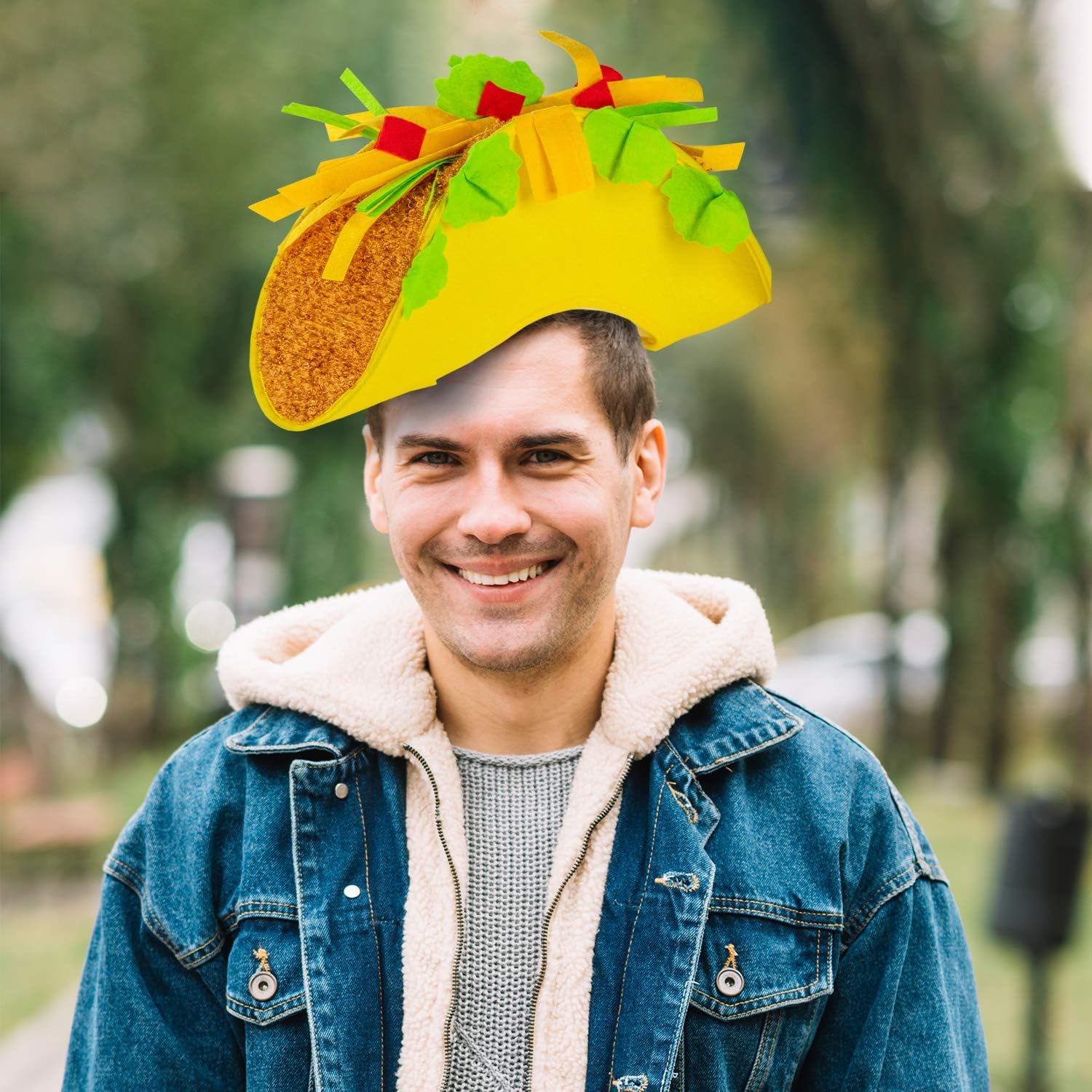 Juvale Fiesta Taco Hat Novelty Costume Accessory for Cinco de Mayo, Photo Booth Prop, and Parties, Adult Size: Clothing
