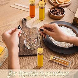 Didaey 100 Pcs Vials Clear Mini Glass Bottles with