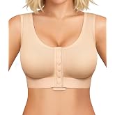 BRABIC Surgical Bra Front Closure - Comfort Compression Mastectomy Bras for Women Post Surgery with Full Coverage
