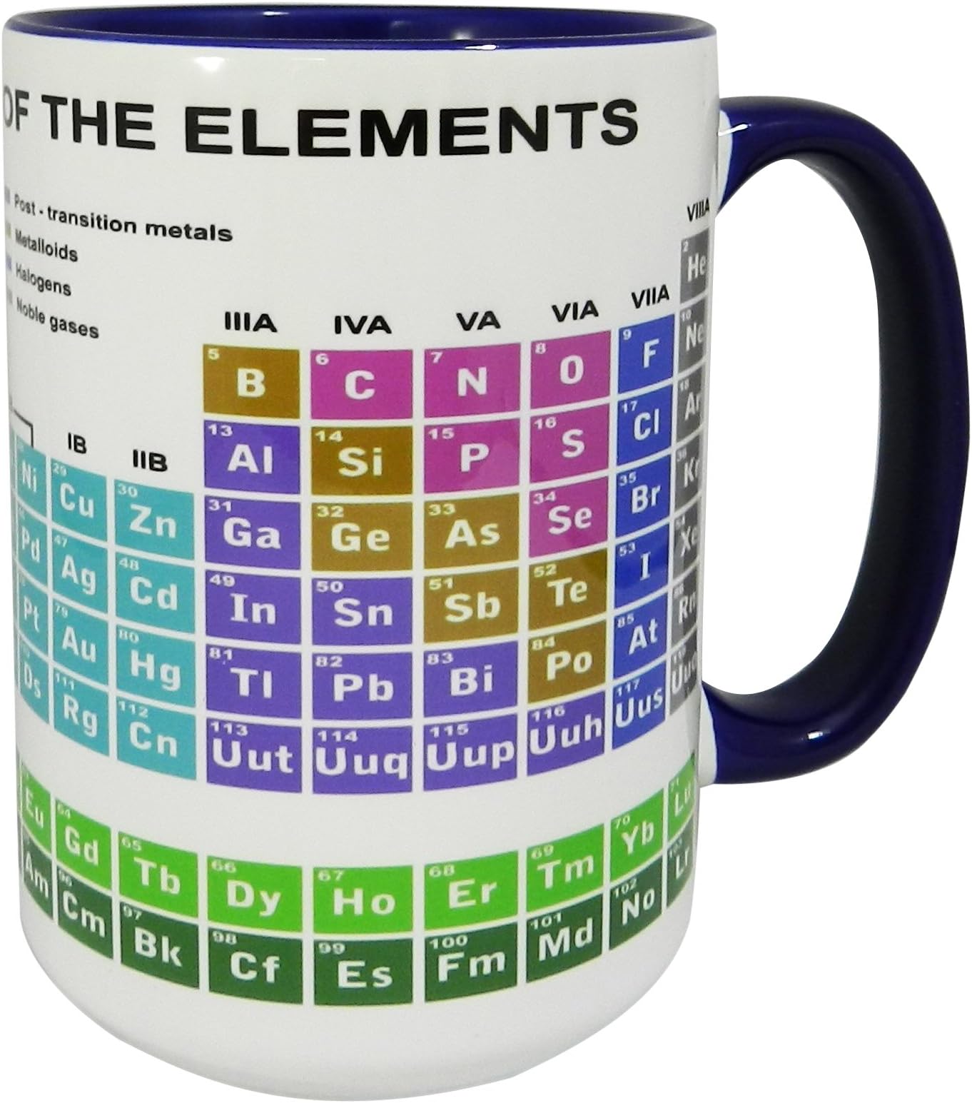 Large Periodic Table of the Elements Educational Mug