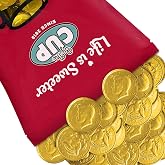 By The Cup Milk Chocolate Gold Coins, 5 lb Bulk Bag, Approx. 300 Coins | For Pirate Parties, Treasure Hunts, Candy Buffets &amp; Party Favors