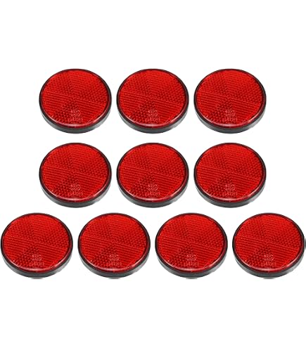X AUTOHAUX 8 Pcs Round Stick-on Safety Spoke Reflective Self