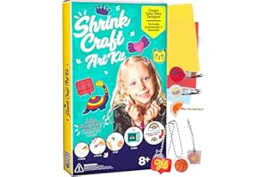 PRISMIC PURPLE LADYBUG Kids Shrink Craft Art Kit - Fun DIY Shrink Paper Keychain Kit - Arts and Crafts for Kids Ages 8-12, Craft Kits for Girls Ages 8-12, Girl Gifts for 8 9 10 11 12+ Years Old, Preteen Gift