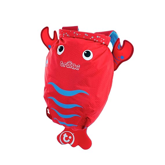 Trunki wasserabweisender Kinderrucksack & Sporttasche - PaddlePak Pinch der Hummer (rot)