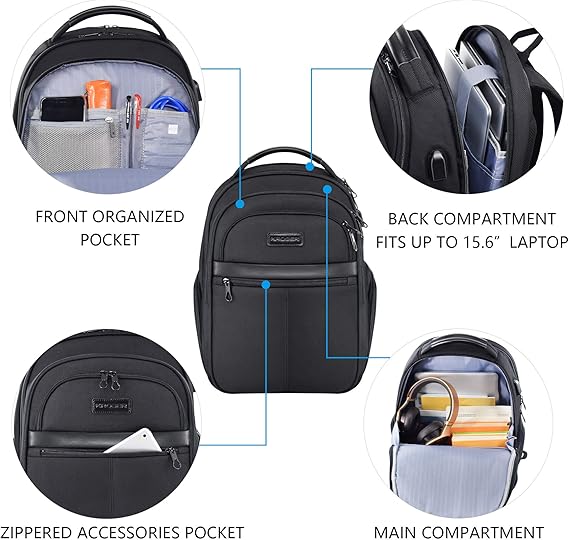 Mochilas Kroser Mochila Para Portatil Mochila Para Computadora 15 6 Mochila De Negocios Viaje Con Puerto De Carga Usb Hidrofugo Bolso Escolar Universitaria Mochila De Trabajo Para Mujer Hombre Laptop Backpack Informatica