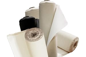WHOLESALE ARTS AND FRAMES 62" Wide Unprimed 50 Yds Cotton Canvas Roll, 13oz Fabric Natural Duck Cloth, Artist Quality by WholesaleArtsFrames-com